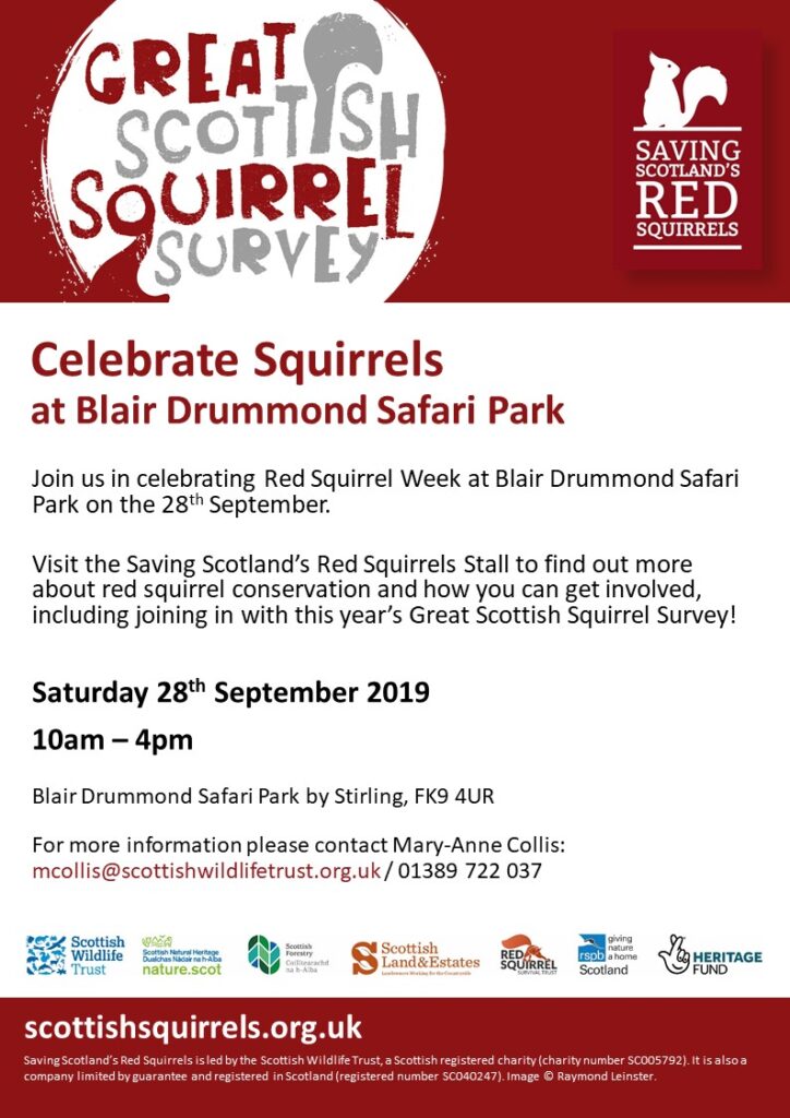 Celebrate Squirrels at Blair Drummond Poster